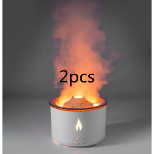 Aromatherapy Humidifier with Flame and Jellyfish Simulation Lighting Yellow flame bead2pcs / AU
