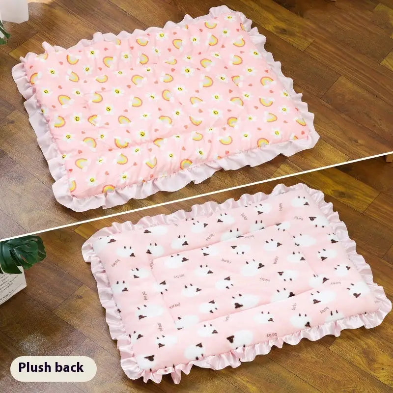 Assorted Decorative Animal and Star Pattern Mats in Multiple Colors Upgraded Lace Pad Pink / 32X25cm