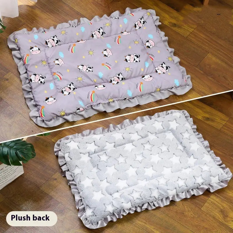 Assorted Decorative Animal and Star Pattern Mats in Multiple Colors Upgraded Lace Pad Graywhite / 32X25cm