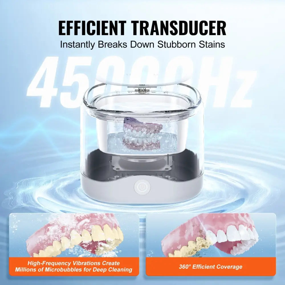 Automatic Cleaner for Dentures Retainers Mouth Guards and Night Guards White 5