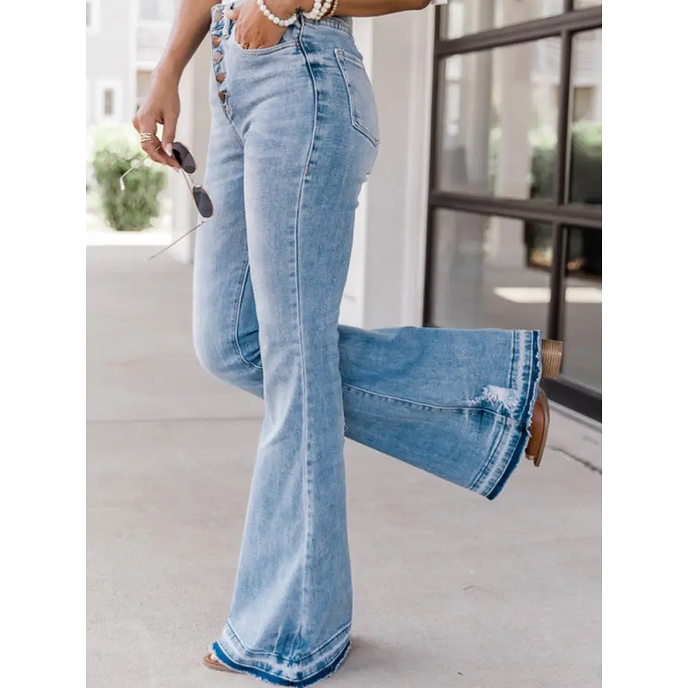 Autumn Bell-bottom Denim Pants