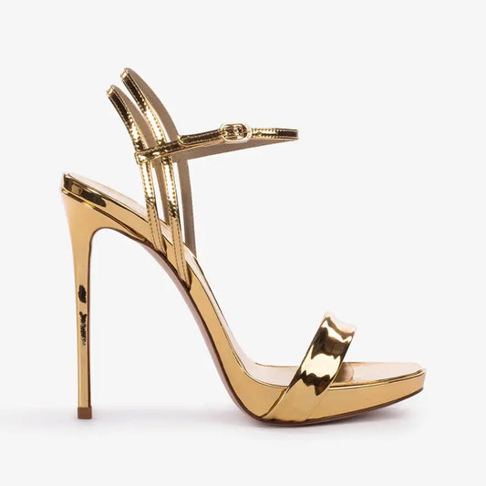 Autumn Chic Open-Toe Heels