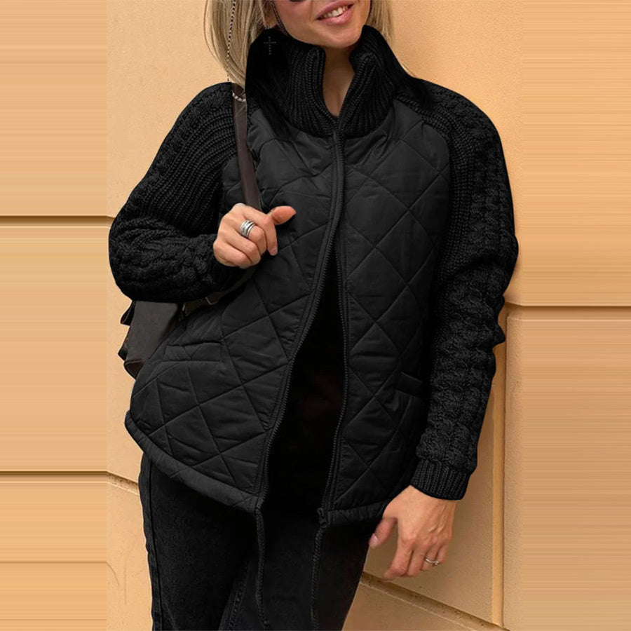 Arctic Chic: Knitted Stitch Warmth Jacket for Women - LauBelle
