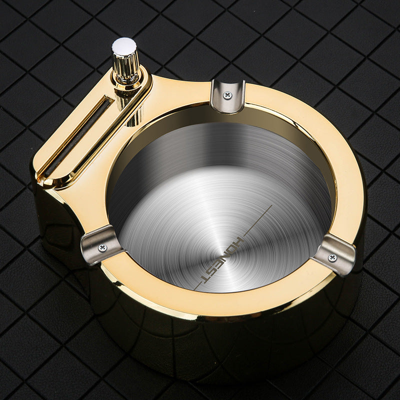 Eternal Flame Ashtray Set: Metal Match & Fancy Tray - LauBelle