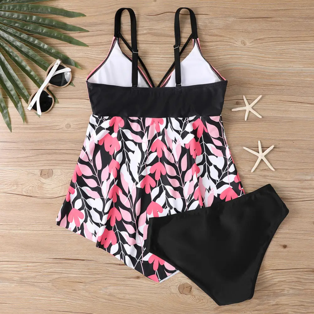 Bikini Printed Split Skirt Swimsuit Female Leopard Print