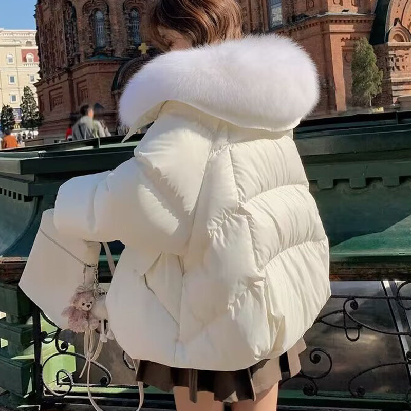 CozyFluff Women's Short Fur Collar Jacket - LauBelle Brand