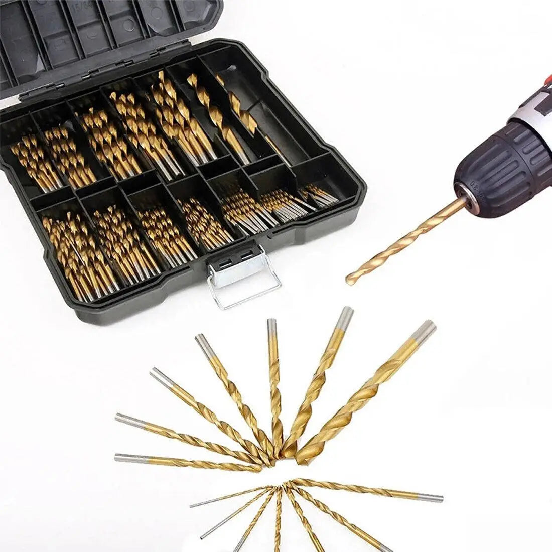 Merkloze titanium spiraalboorset van 99 stuks
