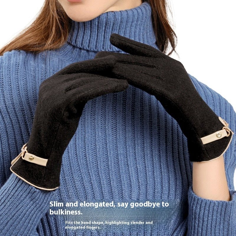 FrostGuard Touch: Windproof Fleece Warm Gloves - LauBelle Brand