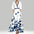 VoguePrint Slim V-Neck Half-Sleeve Waist Dress - LauBelle Brand