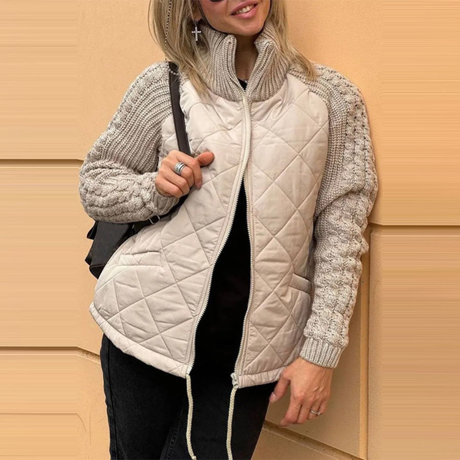 Arctic Chic: Knitted Stitch Warmth Jacket for Women - LauBelle Brand