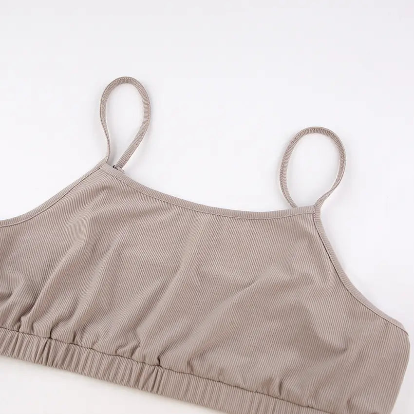 Knitted French Ice Silk Rib Wrap Chest Underwear Comfortable Women’s Pajamas