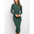 Backless Bow Sweater Dress - Green / S - 4