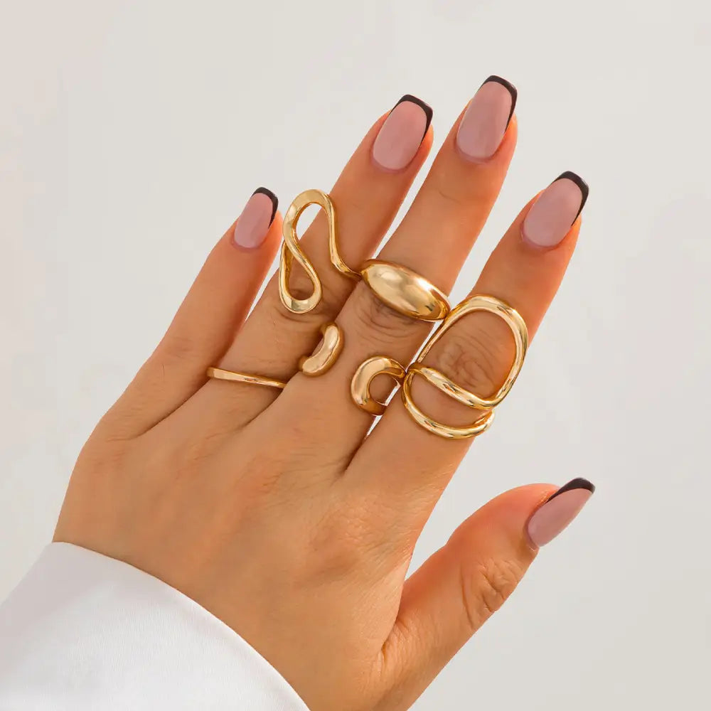 Baroque Blossoms Floral Ring Set