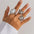 Baroque Blossoms Floral Ring Set - Silver 3PCS / Free Size