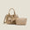 Barrel Type PU Shoulder Bag with Multi-Pocket Design - Apricot / 21X13X19