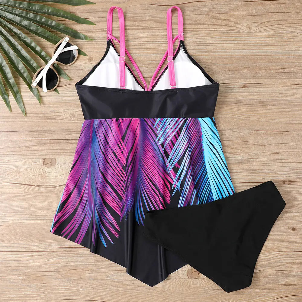 Bikini Printed Split Skirt Swimsuit Female Leopard Print