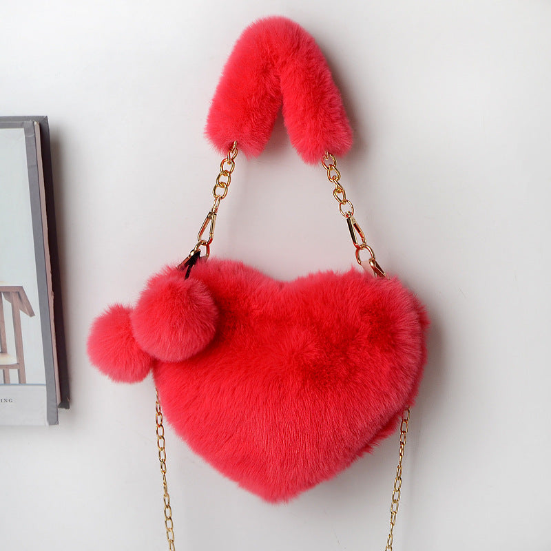 Plush Love Heart Handbag – Valentine’s Day Purse - LauBelle Brand