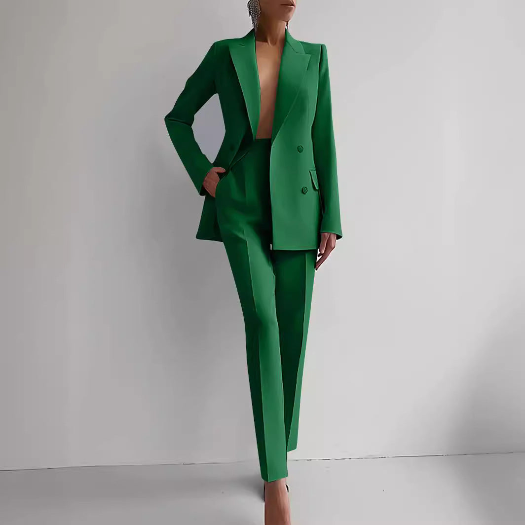 Elegance: Women's Casual Slim Fit Suit Set - LauBelle Brand