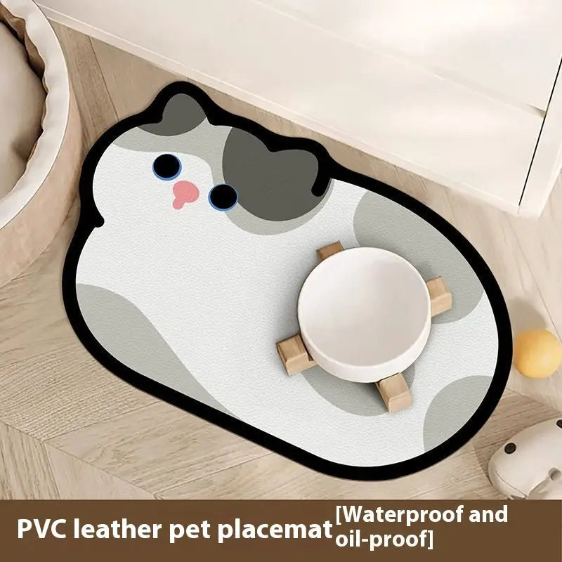 Big Orange Blue Cat Cartoon Anime PVC Leather Pet Pad 40 x 60 cm Muppet / 40×60cm