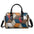 Black and Brown PU Rhombus Cylinder Crossbody Suitcase Bag - Black