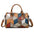 Black and Brown PU Rhombus Cylinder Crossbody Suitcase Bag - Brown