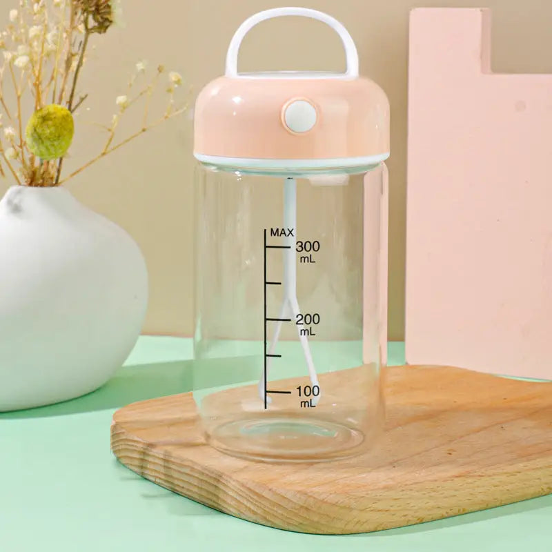 BlendEase Portable Milkshake Cup - Pink 380ml Plastic Cup / Battery Type