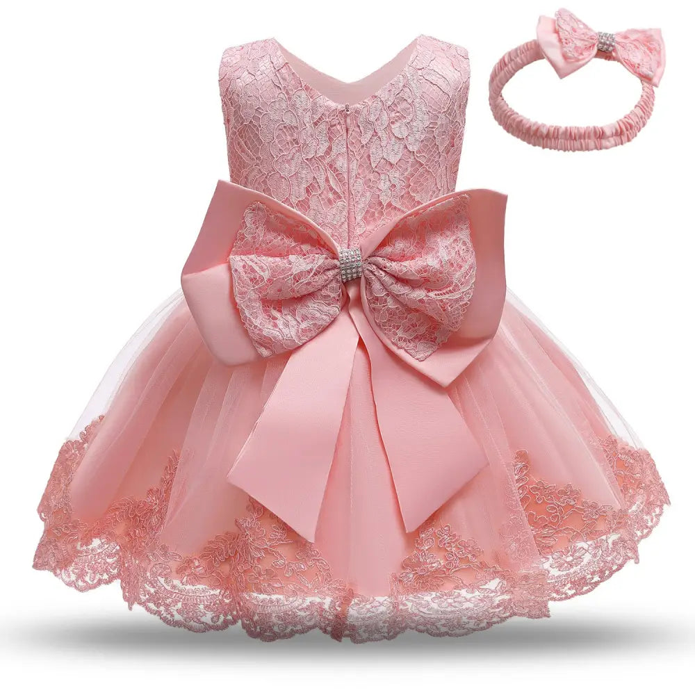 Blossom Baptism Gown for Girls - 80 / Light Pink