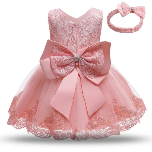 Blossom Baptism Gown for Girls - 80 / Light Pink