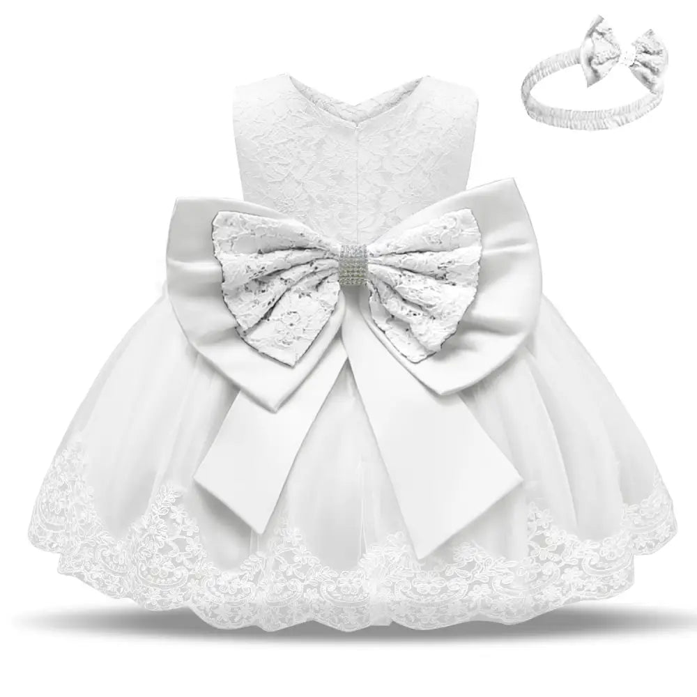 Blossom Baptism Gown for Girls - 80 / White