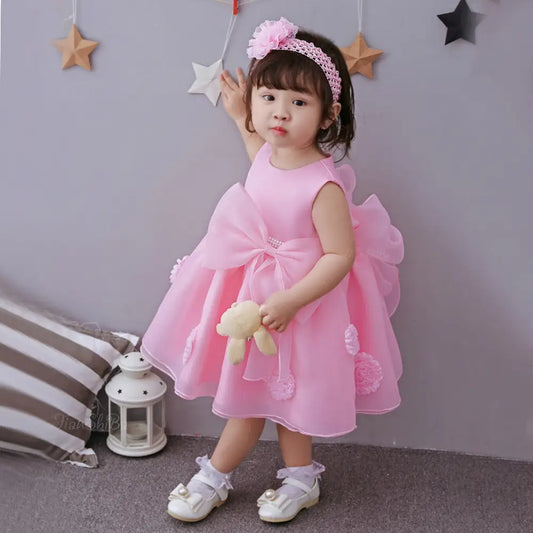 Blossom Princess: Pink Flower Girl Dress