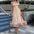 Blossom Swing: 3D Floral A-Line Skirt Suspenders - Apricot / 2XL
