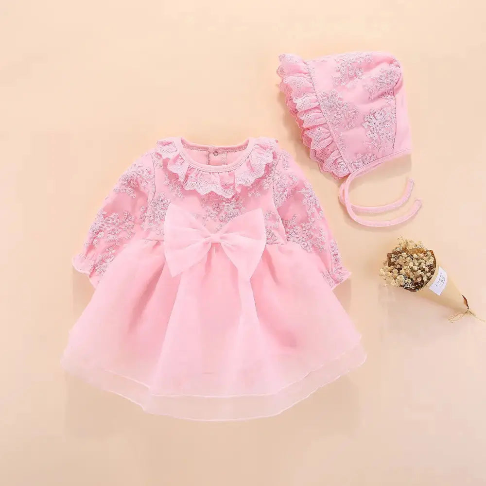 BlossomBreeze Baby Dress - Pink / 60