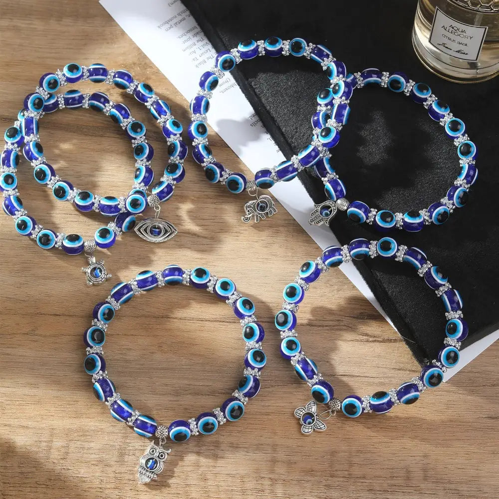 Blue Devils Eye Anklet with Intricate Detailing
