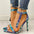 Blue Hollow Out High Heels with Buckle and Artificial PU Upper - Blue / 34