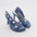 Blue Roman Style Square Toe Shoes with Rubber Sole - Blue / 34