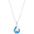 Blue Water Drop Pendant Necklace with Silver Chain - 02 White K HAILANG Pearl N855