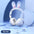 Bluetooth 5.0 Stereo Headphones with Call Function and Battery Display Blue