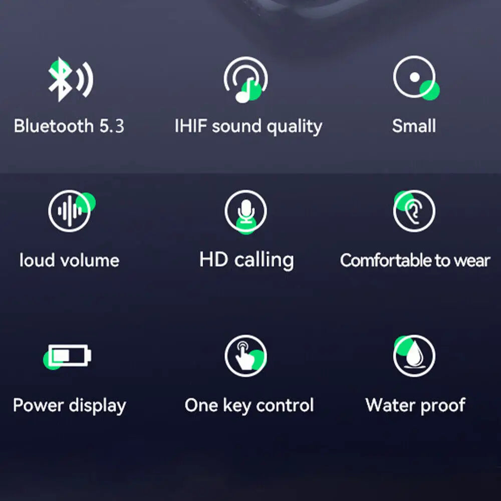 Bluetooth 5.3 In Ear Wireless TWS Sport Headphones with IPX5 Water Resistance W13530966 5