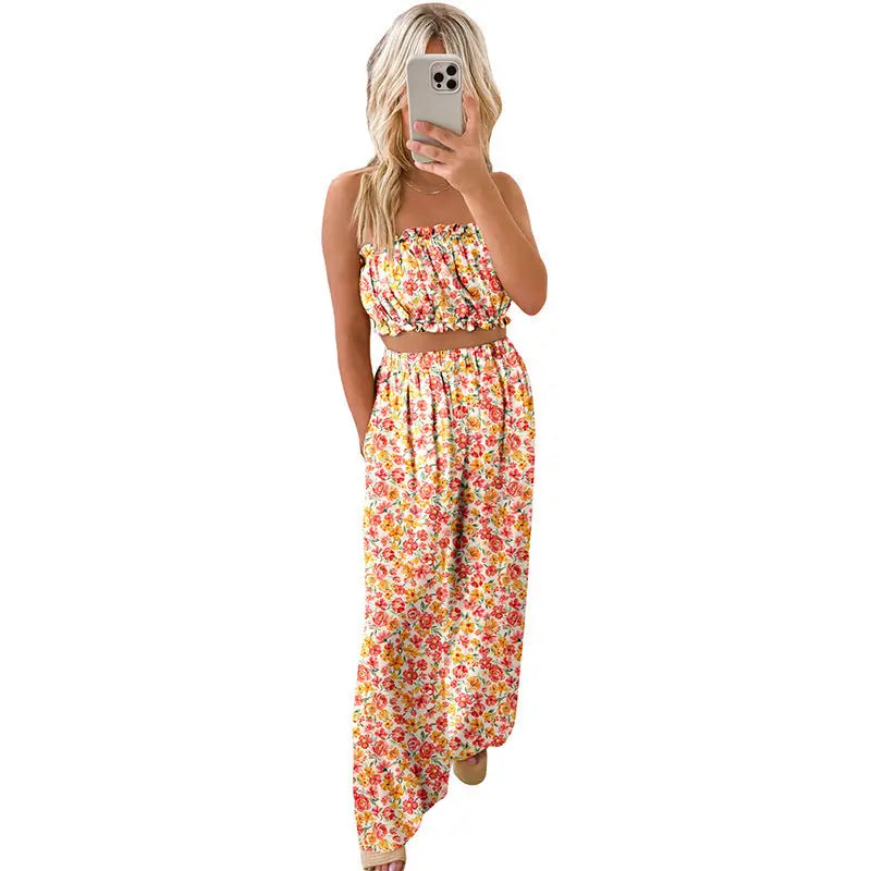 Boho Print Casual Suit