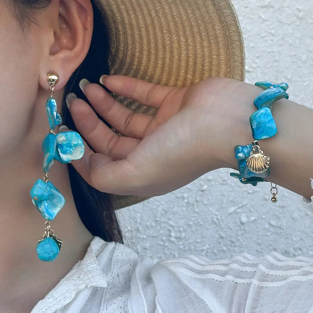 Boho Starfish and Conch Shell Choker Necklace