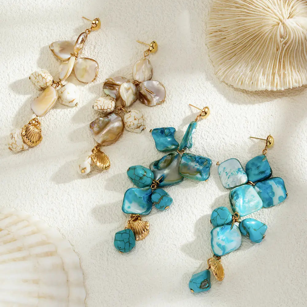 Boho Starfish and Conch Shell Choker Necklace