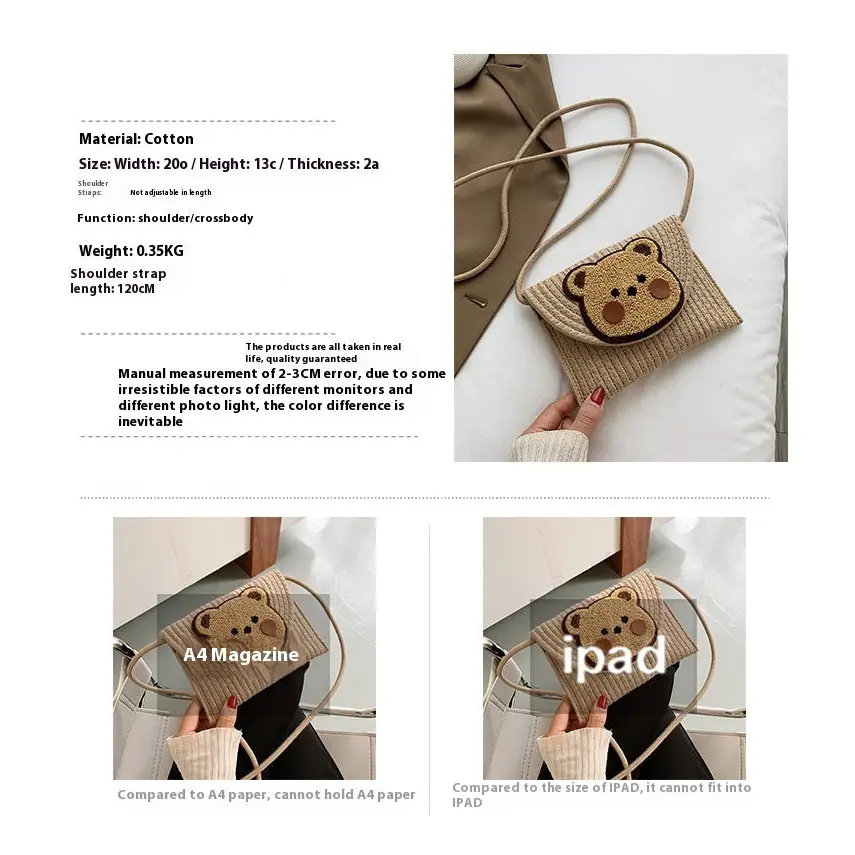 BohoBear Woven Envelope Shoulder Bag