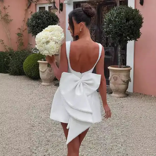 Bowback Pearl Dress