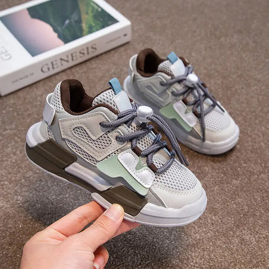 BreezyStride Girls’ Mesh Sneakers