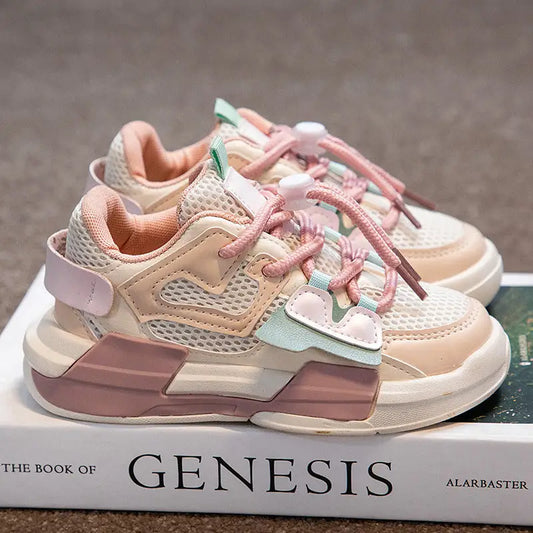 BreezyStride Girls’ Mesh Sneakers