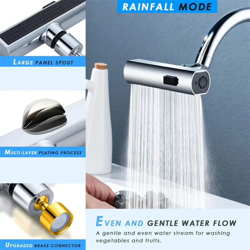 Brushed Nickel Kitchen Faucet with Durable ABS and Copper Construction