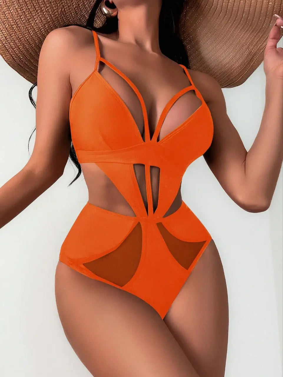Women’s Plain Cloth European And American One-piece Swimsuit