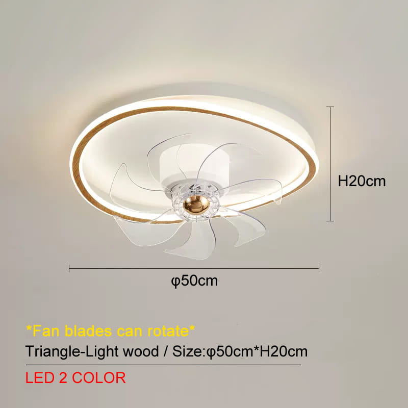 LED Ceiling Fan Lamp with Plastic Blades for Multiple Rooms 64W 220V