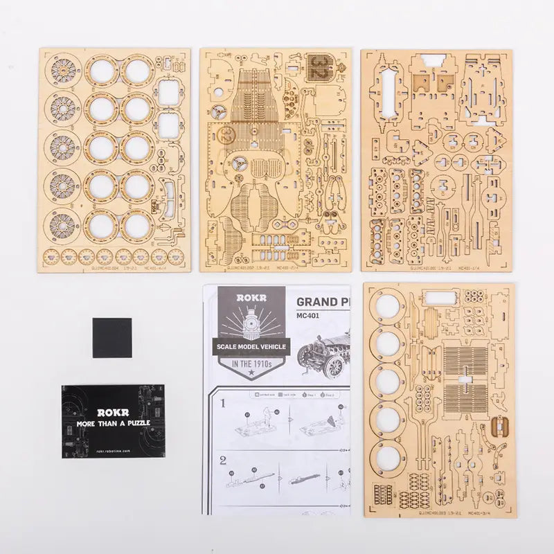 Robotime Wooden Train DIY Model Kit 308 Pieces for Ages 7 and Up