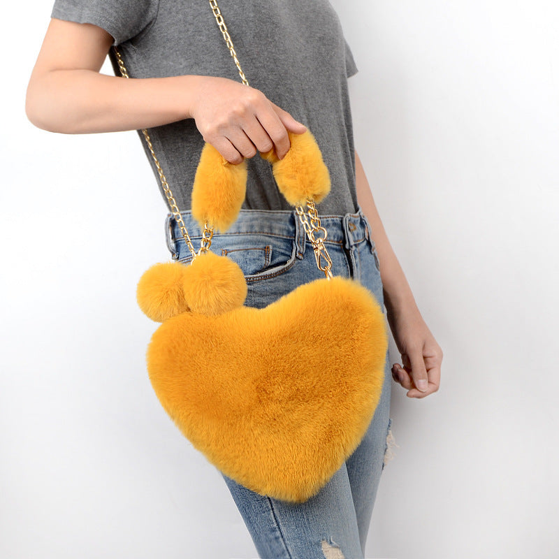 Plush Love Heart Handbag – Valentine’s Day Purse - LauBelle Brand